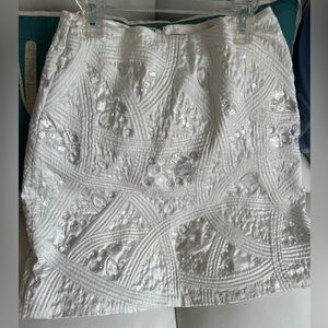 Pink Tartan White Embellished Mini Skirt